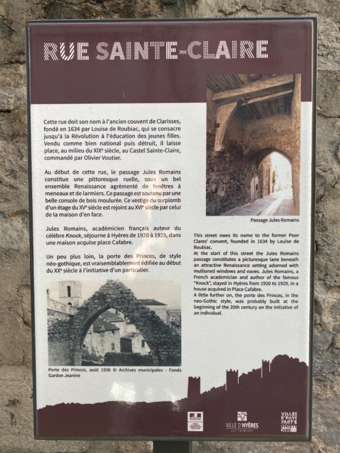 La Suite Sainte Claire Hyères Dış mekan fotoğraf